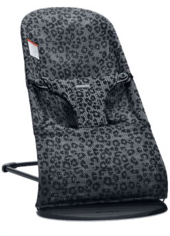 BabyBjorn Bouncer Bliss, Black frame, Mesh, Anthracite/Leopard