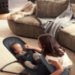 BabyBjorn Bouncer Bliss, Black frame, Mesh, Anthracite/Leopard