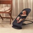 BabyBjorn Bouncer Bliss, Black frame, Mesh, Anthracite/Leopard