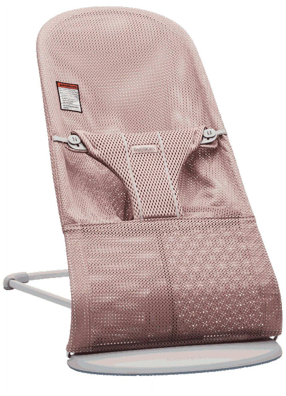 BabyBjorn Bouncer Bliss, Light gray frame, Mesh, Dusty pink
