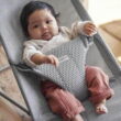 BabyBjorn Bouncer Bliss, Light gray frame, Mesh, Dusty pink