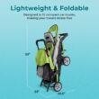 Foundations Compass Trio Triple Stroller, 3-Seat Tandem with UV Canopies and Reclining Seats, Lime Foundations Compass Trio Triple Stroller, 3-Seat Tandem with UV Canopies and Reclining Seats, Lime