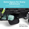 Foundations Compass Trio Triple Stroller, 3-Seat Tandem with UV Canopies and Reclining Seats, Lime Foundations Compass Trio Triple Stroller, 3-Seat Tandem with UV Canopies and Reclining Seats, Lime
