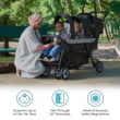 Foundations Compass Trio Triple Stroller, 3-Seat Tandem with UV Canopies and Reclining Seats, Black Foundations Compass Trio Triple Stroller, 3-Seat Tandem with UV Canopies and Reclining Seats, Black
