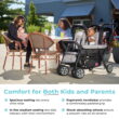 Foundations Compass Trio Triple Stroller, 3-Seat Tandem with UV Canopies and Reclining Seats, Black Foundations Compass Trio Triple Stroller, 3-Seat Tandem with UV Canopies and Reclining Seats, Black