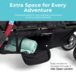Foundations Compass Trio Triple Stroller, 3-Seat Tandem with UV Canopies and Reclining Seats, Red Foundations Compass Trio Triple Stroller, 3-Seat Tandem with UV Canopies and Reclining Seats, Red
