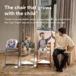 Stokke Tripp Trapp High Chair 2, Storm Grey - Includes Chair + Baby Set with Removable Harness for Children 6-36 Months - Adjustable, Ergonomic & Easy to Clean