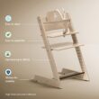 Stokke Tripp Trapp High Chair 2, Whitewash - Includes Chair + Baby Set with Removable Harness for Children 6-36 Months - Adjustable, Ergonomic & Easy to Clean
