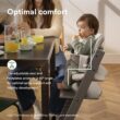 Stokke Tripp Trapp High Chair 2, Warm Brown - Includes Chair + Baby Set with Removable Harness for Children 6-36 Months - Adjustable, Ergonomic & Easy to Clean