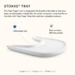 Stokke Tripp Trapp Oak High Chair 2 (Natural), Cushion 2 (Nordic Blue) + Stokke Tray (White) - Includes Chair + Baby Set with Removable Harness for Children 6-36 Months