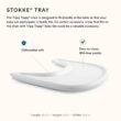 Stokke Tripp Trapp High Chair 2 (Terracotta), Cushion 2 (Terracotta) + Stokke Tray (White) - Includes Chair + Baby Set 2 with Removable Harness for Children 6-36 Months