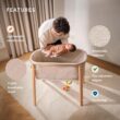 Stokke Snoozi Bassinet, Sandy Beige - Grows with Babies from Birth to 9 Months - Portable, Lightweight Design - Includes Firm Mattress