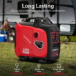 PowerSmart 2500W Portable Inverter Gas Generator, CO Detect Super Quiet Low Oil Shutdown,for Camping