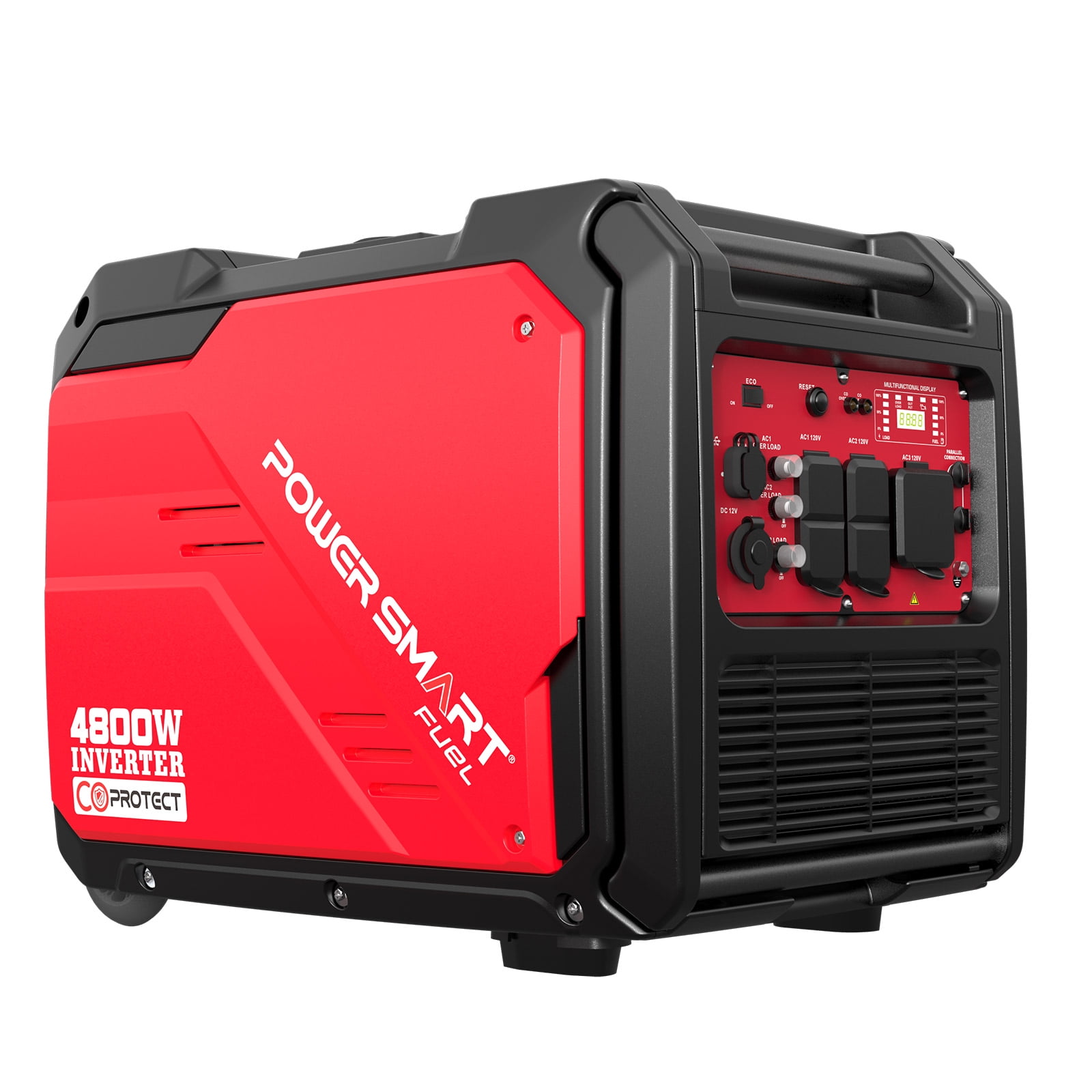 PowerSmart 4800W Gas Powered Inverter Generator CO Detect with Manual Start Portable wheel,for Outdoor PowerSmart 4800W Gas Powered Inverter Generator CO Detect with Manual Start Portable wheel,for Outdoor