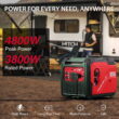 PowerSmart 4800W Gas Powered Inverter Generator CO Detect with Manual Start Portable wheel,for Outdoor PowerSmart 4800W Gas Powered Inverter Generator CO Detect with Manual Start Portable wheel,for Outdoor
