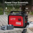 PowerSmart Portable Gas Powered Generator 3600W, CO Detect USB Output, Low Noise for Camping & Home
