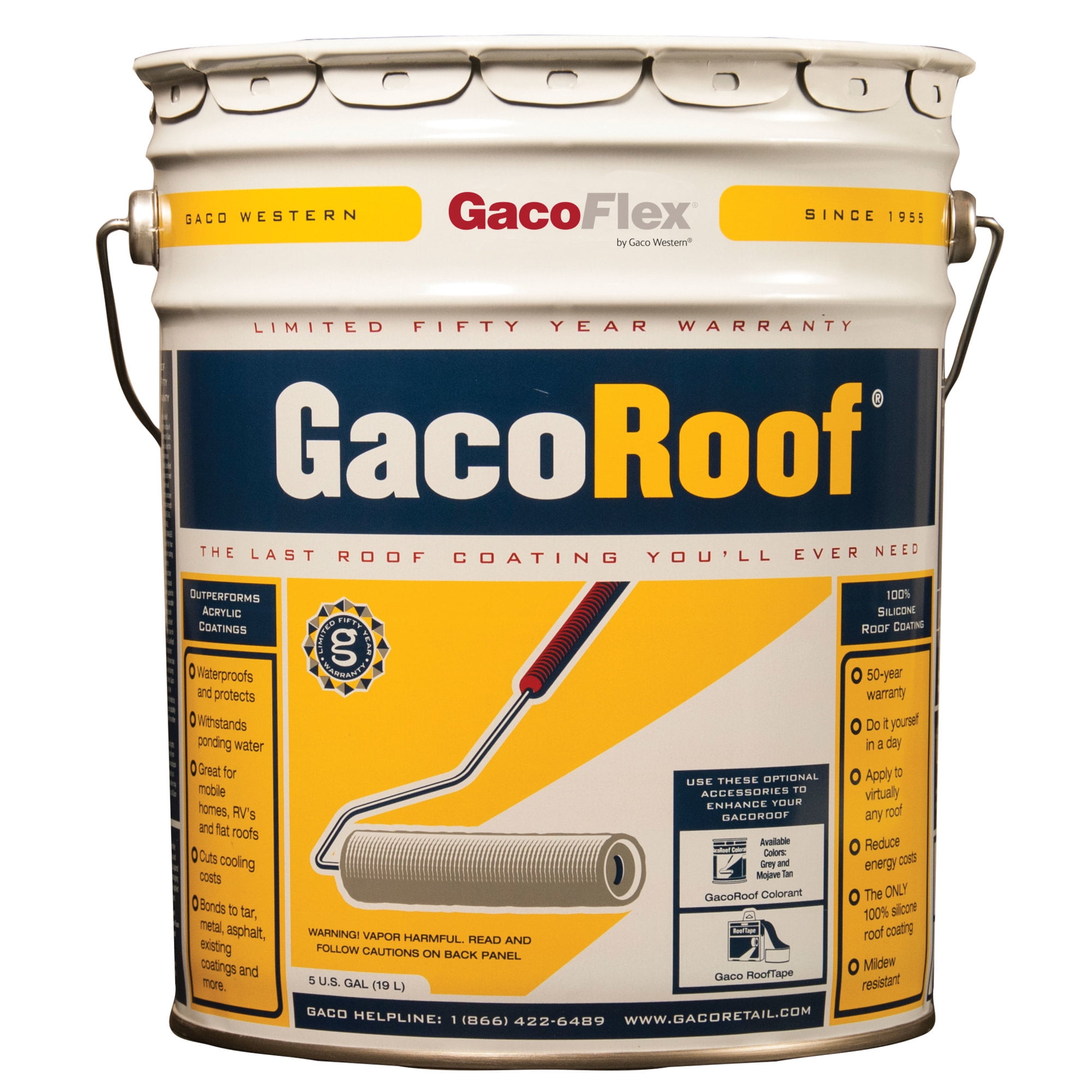 Heng's HGR1600-5 GacoRoof Silicone Base Coat - Off-White, 5 Gallon Heng's HGR1600-5 GacoRoof Silicone Base Coat - Off-White, 5 Gallon