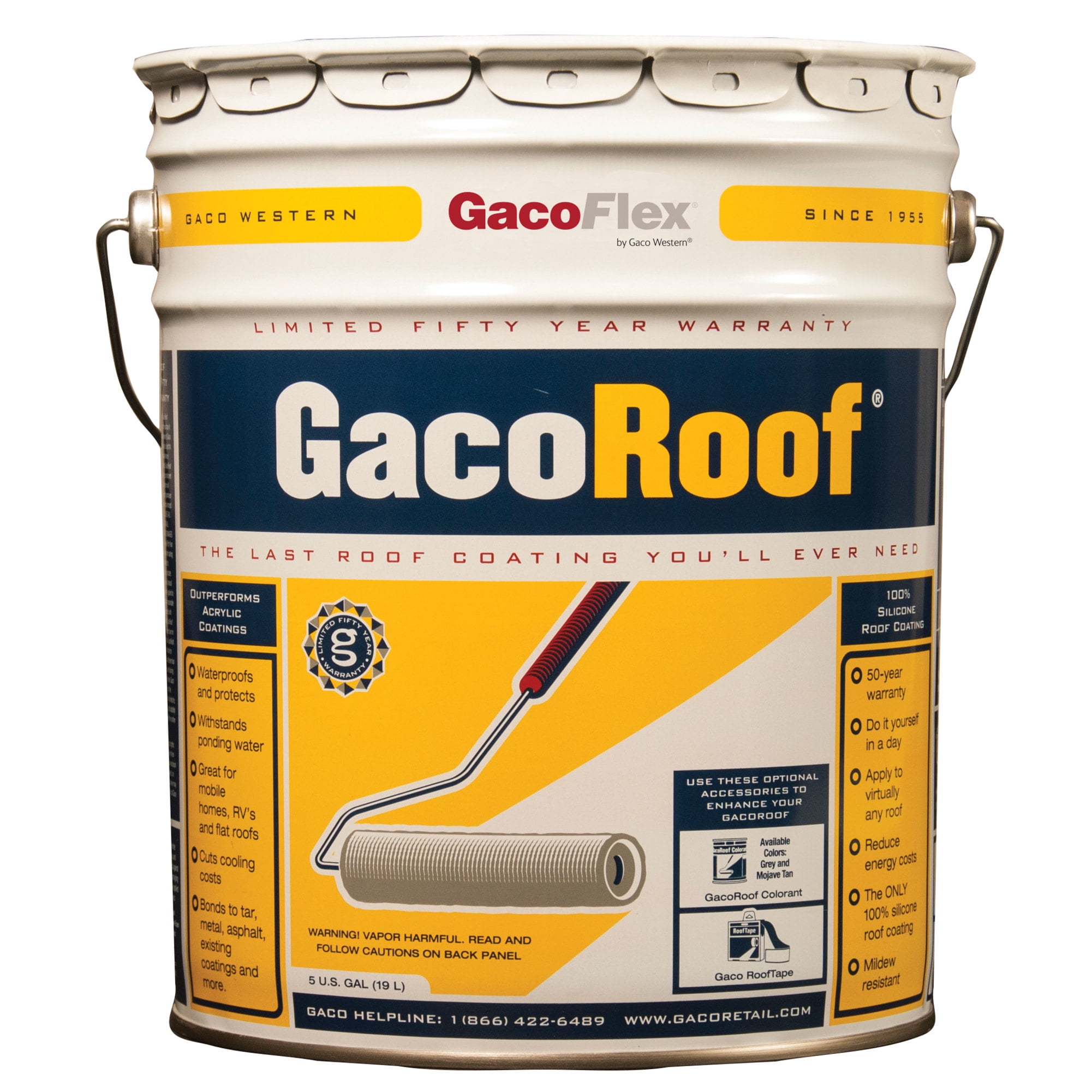 Heng's HGR1600-5 GacoRoof Silicone Base Coat - Off-White, 5 Gallon Heng's HGR1600-5 GacoRoof Silicone Base Coat - Off-White, 5 Gallon