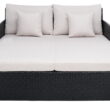 SAFAVIEH Cadeo Outdoor Patio Daybed, Black/Light Grey