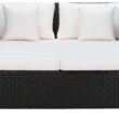 SAFAVIEH Cadeo Outdoor Patio Daybed, Black/Beige