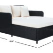 SAFAVIEH Cadeo Outdoor Patio Daybed, Black/Beige