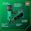 Metabo HPT Multi-Volt 3-1/2-in 30 -Degree Cordless Clip head/Roundhead Framing Nailer ( Battery Included )