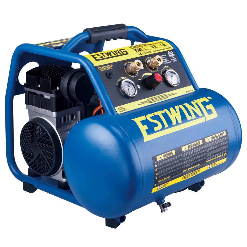 Estwing 5-Gallon Portable Electric 180 PSI Horizontal Air Compressor Estwing 5-Gallon Portable Electric 180 PSI Horizontal Air Compressor
