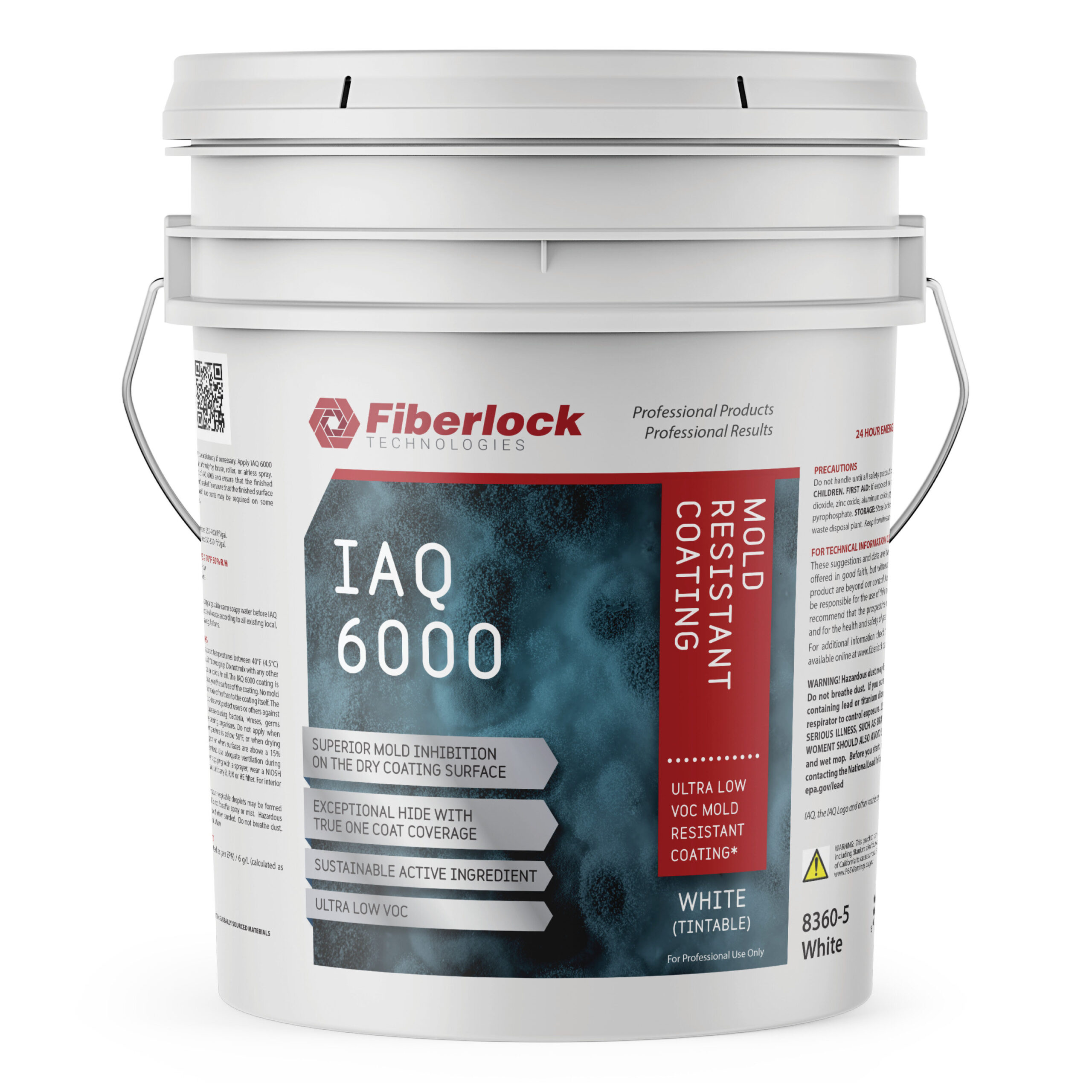Fiberlock IAQ 6000 Mold Resistant Coating White Matte Water-based Interior Acrylic ( 5-gallon ) Fiberlock IAQ 6000 Mold Resistant Coating White Matte Water-based Interior Acrylic ( 5-gallon )