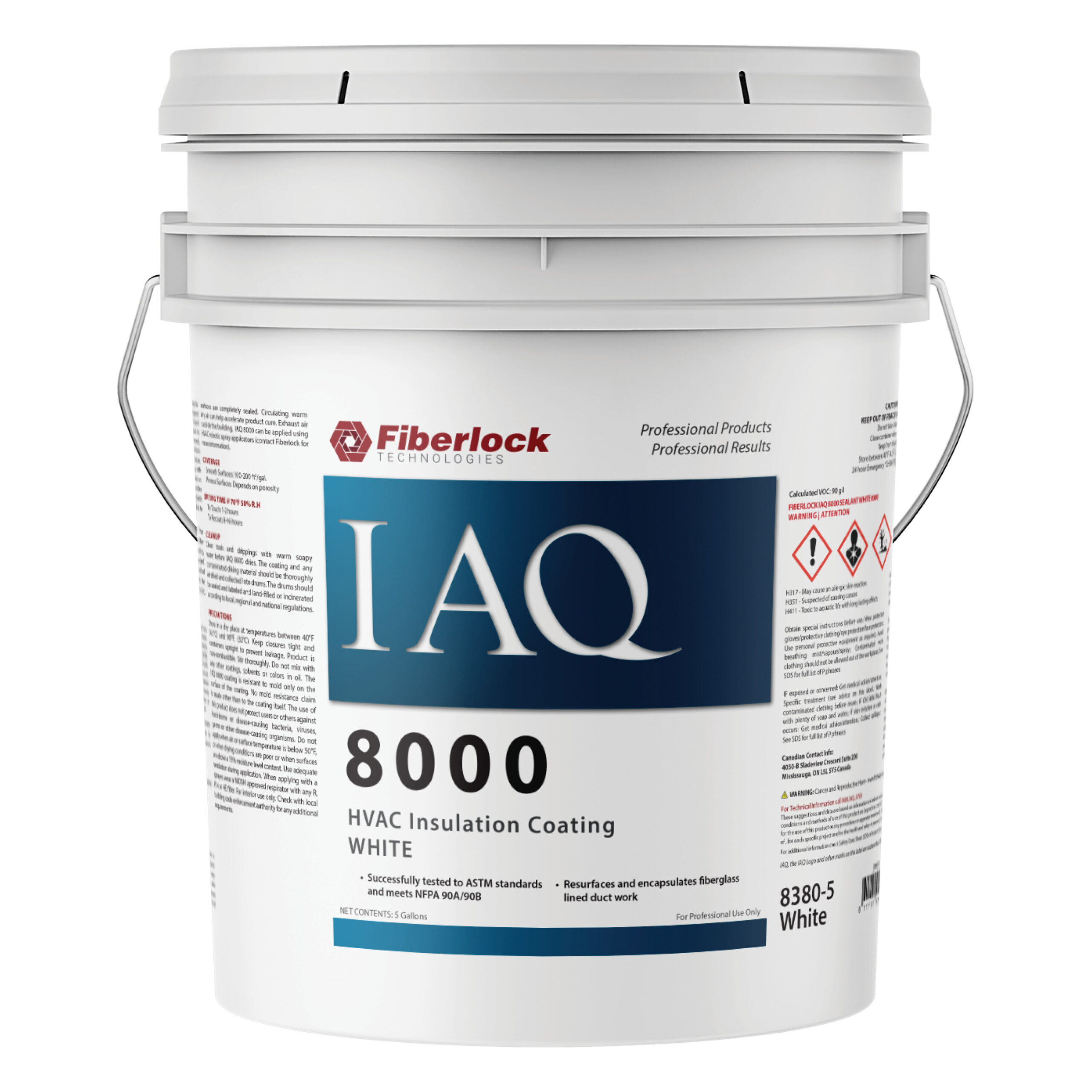 Fiberlock IAQ 8000 HVAC Insulation Coating White Semi-gloss Water-based Interior Acrylic ( 5-gallon ) Fiberlock IAQ 8000 HVAC Insulation Coating White Semi-gloss Water-based Interior Acrylic ( 5-gallon )