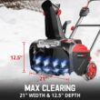 PowerSmart 40-volt 21-in Single-stage Push Battery Snow Blower 4 Ah (Battery Included) (Charger Included)