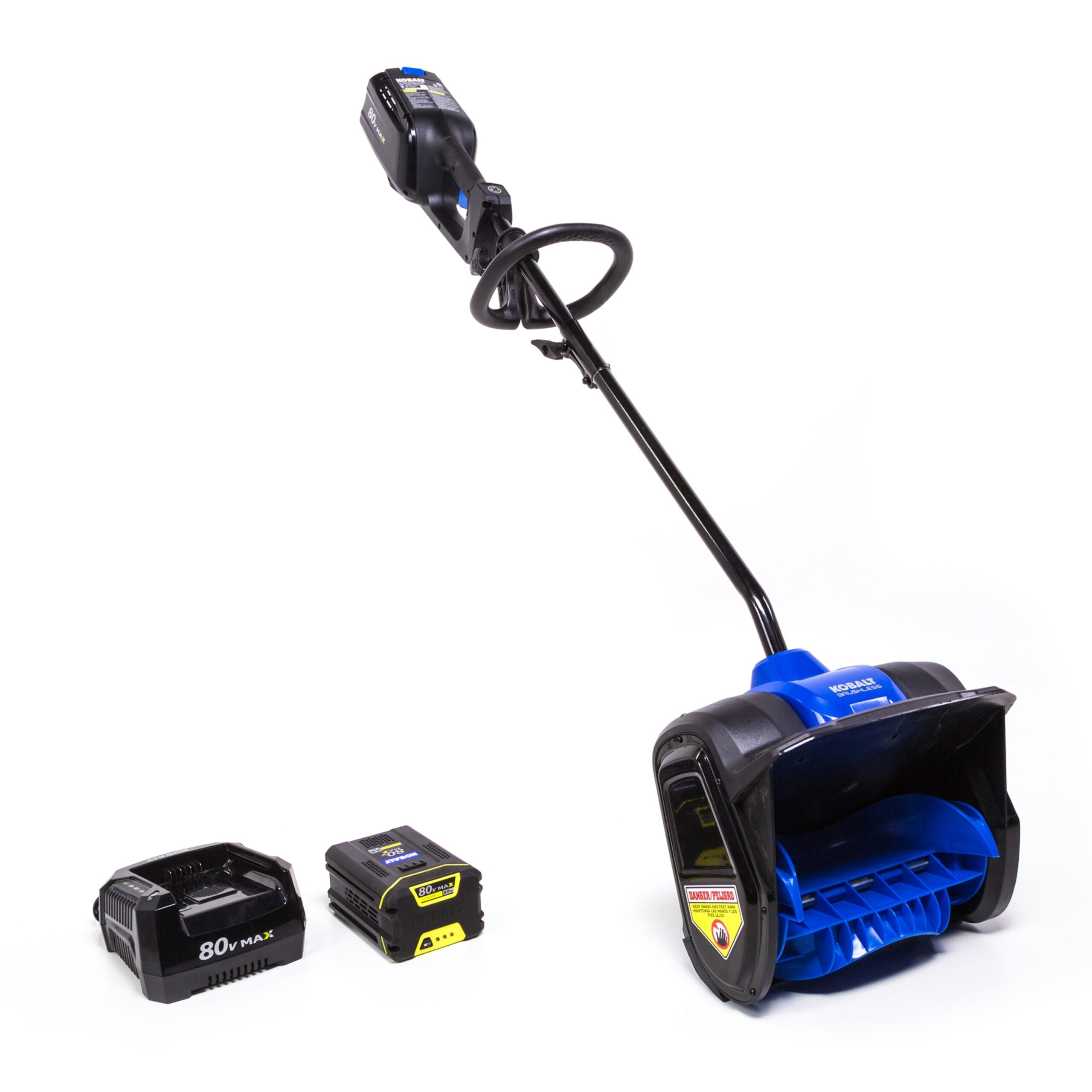 Kobalt 80-volt 12-Inches Single-stage Push Battery Powered snow shovel 2 Ah (Battery Included) (Charger Included) Kobalt 80-volt 12-Inches Single-stage Push Battery Powered snow shovel 2 Ah (Battery Included) (Charger Included)