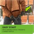 Greenworks 80-volt 12-in Single-stage Push Battery Powered Snow Shovel 2.5 Ah (Battery Included) (Charger Included)
