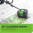 Greenworks Pro 80-volt 12-in Single-stage Push Battery Powered Snow Shovel 2 Ah (Battery Included) (Charger Included)