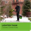 Greenworks Pro 80-volt 12-in Single-stage Push Battery Powered Snow Shovel 2 Ah (Battery Included) (Charger Included)