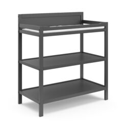 Storkcraft Alpine Infant Changing Table with Changing Pad, Gray