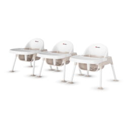 Foundations Secure Sitter 7" 3 Pack Feeding Chairs with Removable Tray, Easy to Clean, Stackable Feeding Chairs