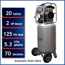 California Air Tools 20-Gallon Portable Electric 125 PSI Vertical Air Compressor