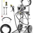 InoKraft MaXpray M3 Cart Airless Paint Sprayer, Highly Efficient Thinning-Free Minimal Overspray for Up to 15 Gallon DIY Painting Projects Home Interior & House Exterior, with Sprayer Accessories