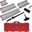 LEVEL5 Skimming Blade Set with Case | 10, 16, 24, 32 Inch Skimming Blades, 37-63 Inch Extendable Handle, Compound Roller & Transport Case | for Smoothing Walls and Ceilings | 5-550