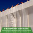 Farm Plastic Supply - Dura Skrim String Reinforced Clear Plastic Sheeting - 6 Mil - (40' x 100') Farm Plastic Supply - Dura Skrim String Reinforced Clear Plastic Sheeting - 6 Mil - (40' x 100') - Reinforced Poly Film Tear Resistant, Weatherproof, Vapor Barrier Polyethylene Roll for Construction