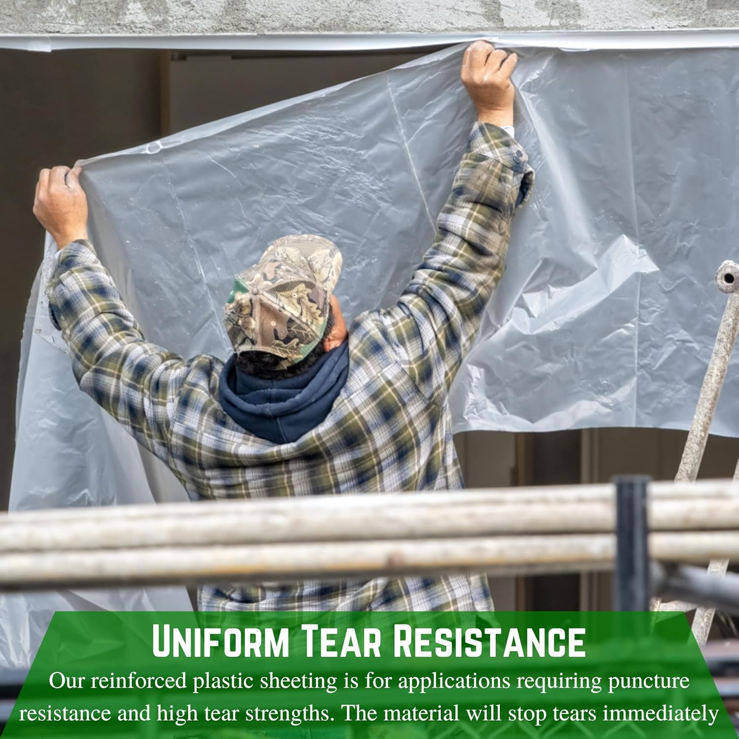 Farm Plastic Supply - Dura Skrim String Reinforced Clear Plastic Sheeting - 6 Mil - (40' x 100') Farm Plastic Supply - Dura Skrim String Reinforced Clear Plastic Sheeting - 6 Mil - (40' x 100') - Reinforced Poly Film Tear Resistant, Weatherproof, Vapor Barrier Polyethylene Roll for Construction