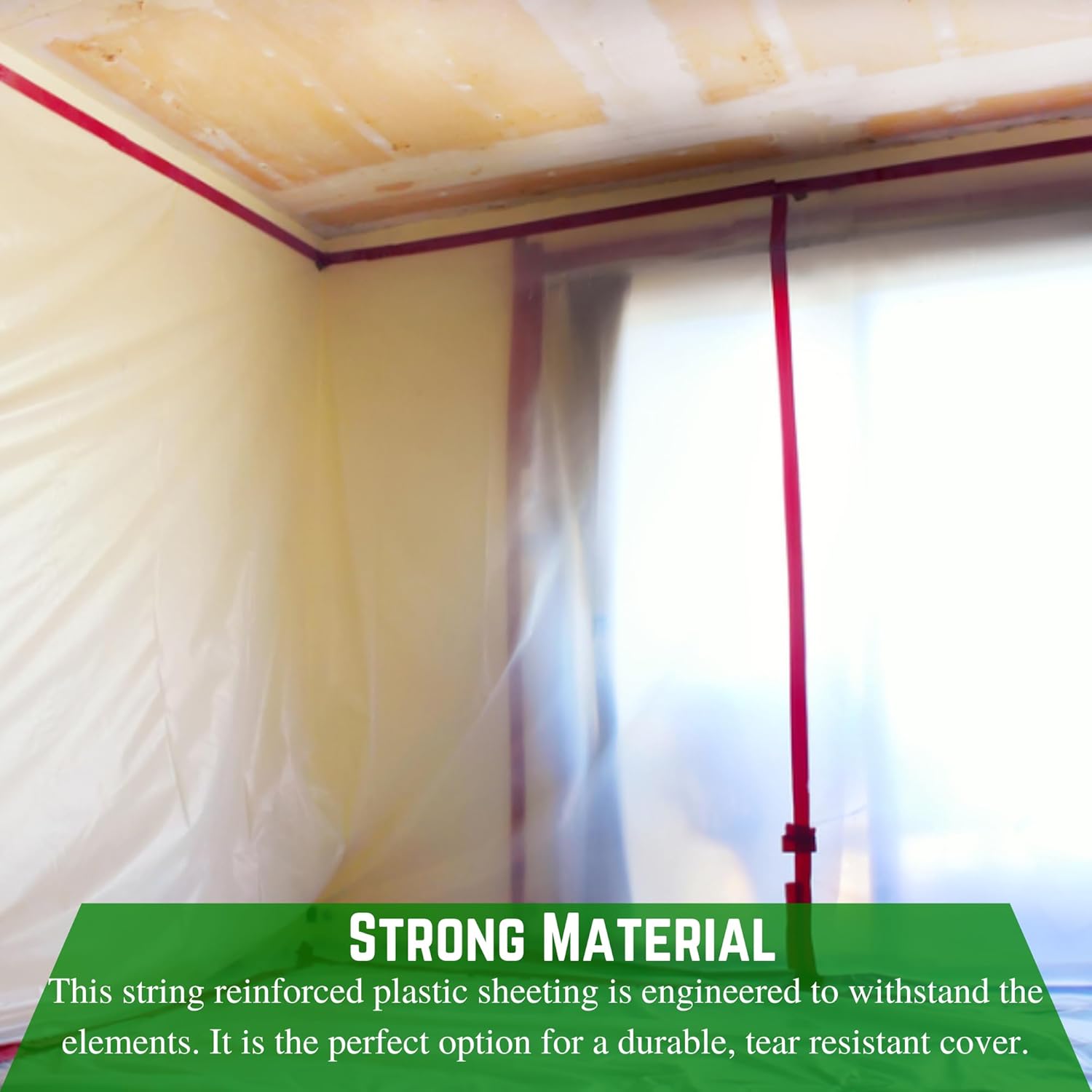Farm Plastic Supply - Dura Skrim String Reinforced Clear Plastic Sheeting - 6 Mil - (40' x 100') Farm Plastic Supply - Dura Skrim String Reinforced Clear Plastic Sheeting - 6 Mil - (40' x 100') - Reinforced Poly Film Tear Resistant, Weatherproof, Vapor Barrier Polyethylene Roll for Construction