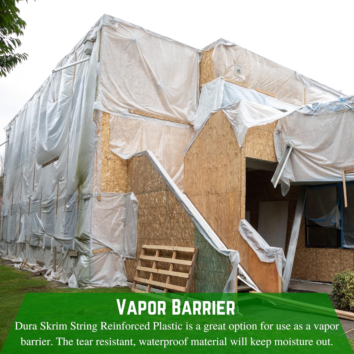 Farm Plastic Supply - Dura Skrim String Reinforced Clear Plastic Sheeting - 6 Mil - (40' x 100') Farm Plastic Supply - Dura Skrim String Reinforced Clear Plastic Sheeting - 6 Mil - (40' x 100') - Reinforced Poly Film Tear Resistant, Weatherproof, Vapor Barrier Polyethylene Roll for Construction