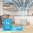 COWAY Air Purifiers for Home Large Room Up to 1,860 ft², Washable Pre-Filter and True HEPA Filter COWAY Air Purifiers for Home Large Room Up to 1,860 ft², Washable Pre-Filter and True HEPA Filter for Smoke, Allergies, Pet Dander, Odor, AQI, Smart & Rapid Mode, Timer, 3yr Warranty, 250