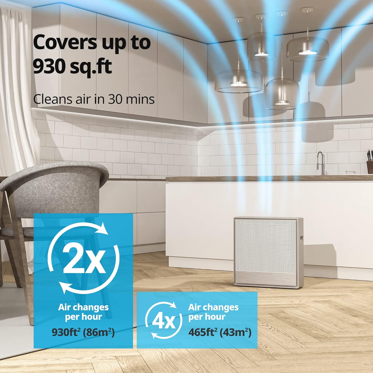 COWAY Air Purifiers for Home Large Room Up to 1,860 ft², Washable Pre-Filter and True HEPA Filter COWAY Air Purifiers for Home Large Room Up to 1,860 ft², Washable Pre-Filter and True HEPA Filter for Smoke, Allergies, Pet Dander, Odor, AQI, Smart & Rapid Mode, Timer, 3yr Warranty, 250