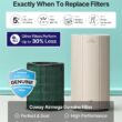 COWAY Air Purifiers for Large Room Whole Home Up to 2,640ft², True HEPA Filter for Smoke, Allergies, Pet Dander, Odor, PM 10 AQI, Turbo Eco Mode, Timer, Energy Star, 3yr Warranty, Airmega 350 Beige