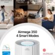 COWAY Air Purifiers for Large Room Whole Home Up to 2,640 ft², True HEPA Filter for Smoke, Allergies, Pet Dander, Odor, PM 10 AQI, Turbo Eco Mode, Timer, Energy Star, 3yr Warranty, Airmega 350 White