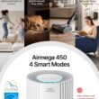 COWAY Air Purifiers for Large Room Whole Home Up to 3,285ft², True HEPA Filter for Smoke, Allergen, Pet Dander, Odor, PM(1, 2.5, 10), AQI, Turbo Eco Mode, Energy Star, 3yr Warranty, Airmega 450 Beige