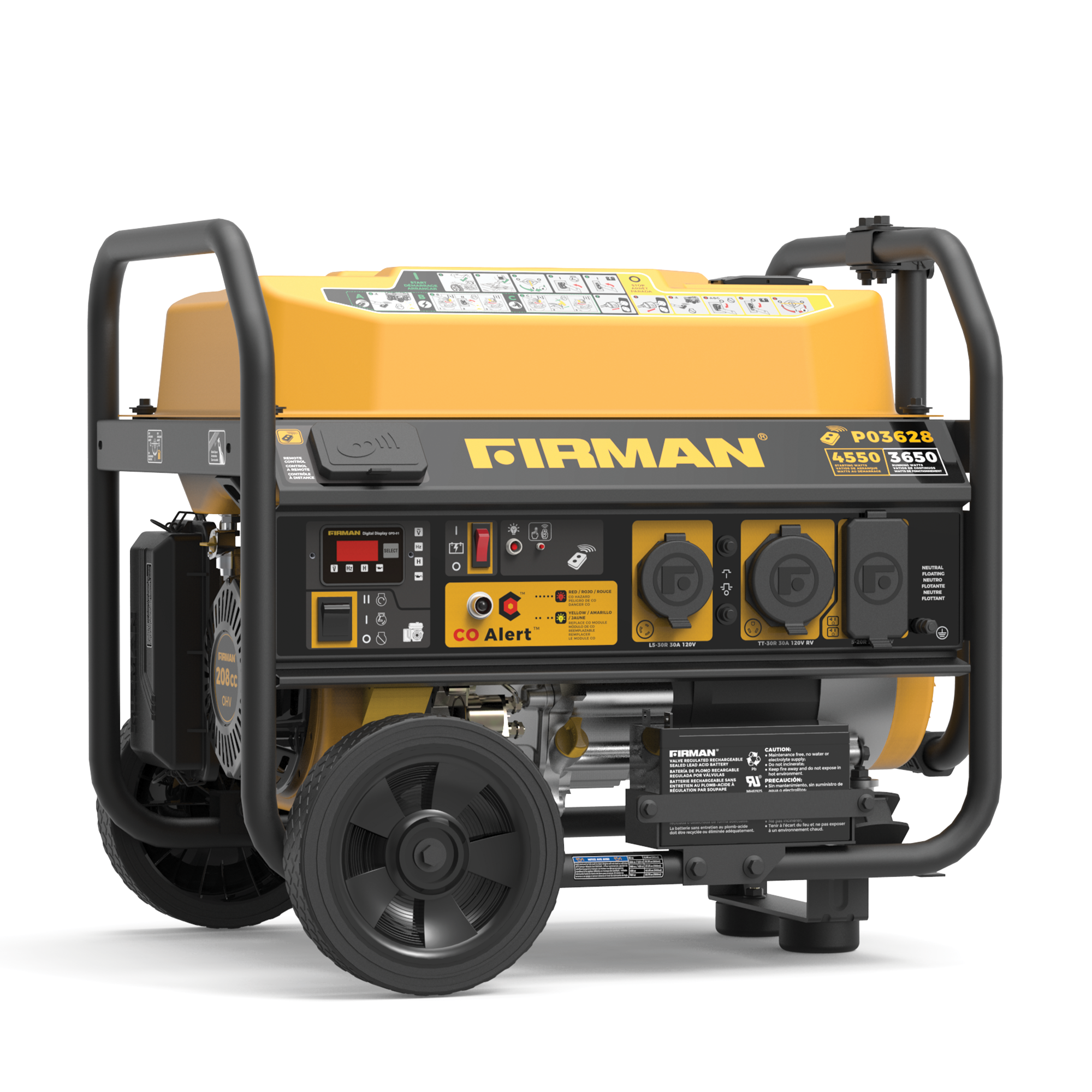 Firman P03628 Remote Start 120V 4550 / 3650 -Watt Single fuel Portable Generator Firman P03628 Remote Start 120V 4550 / 3650 -Watt Single fuel Portable Generator
