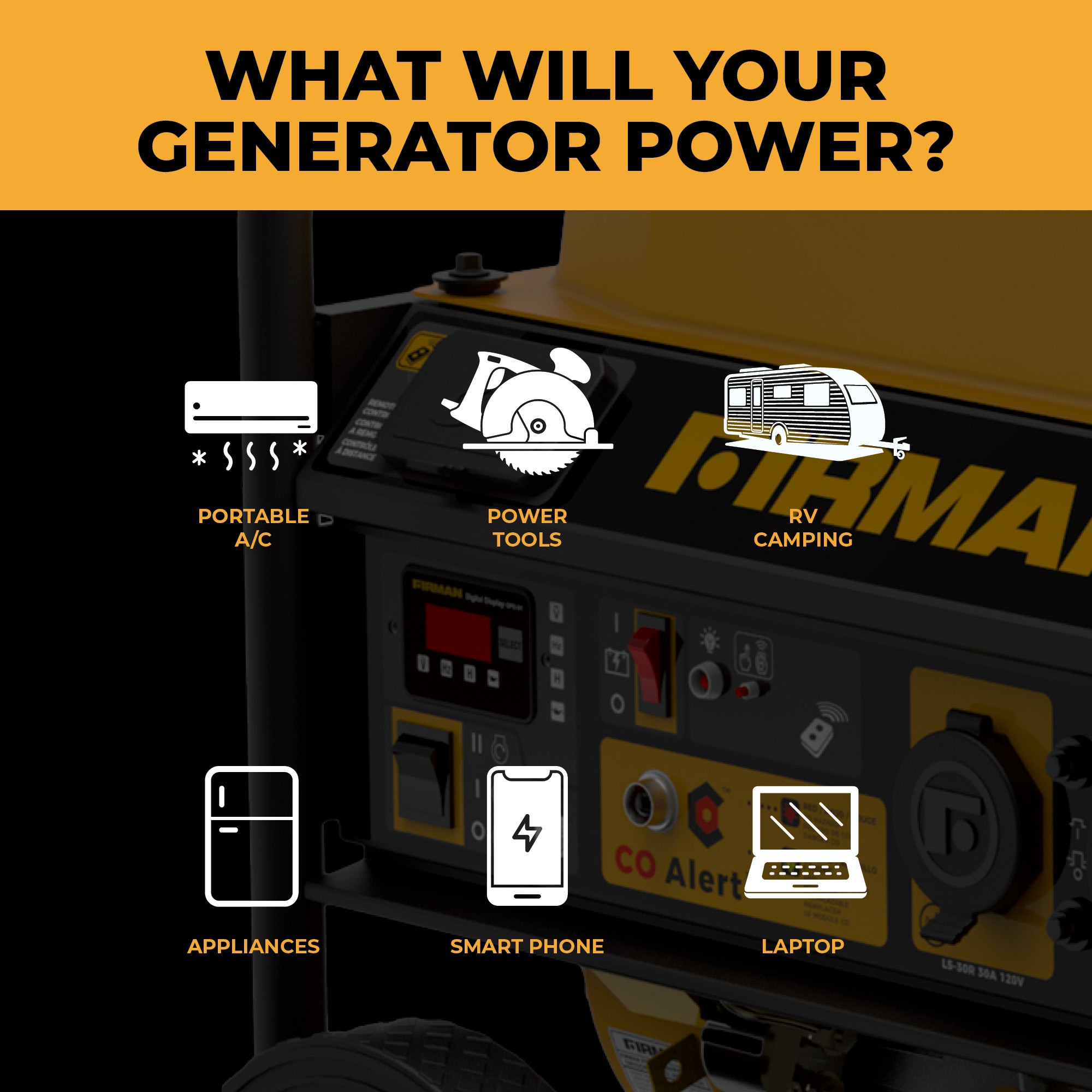 Firman P03628 Remote Start 120V 4550 / 3650 -Watt Single fuel Portable Generator Firman P03628 Remote Start 120V 4550 / 3650 -Watt Single fuel Portable Generator